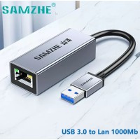 Cáp chuyển USB to Lan 3.0 tốc độ 10/100/1000 Mbps Samzhe HWK02 chính hãng